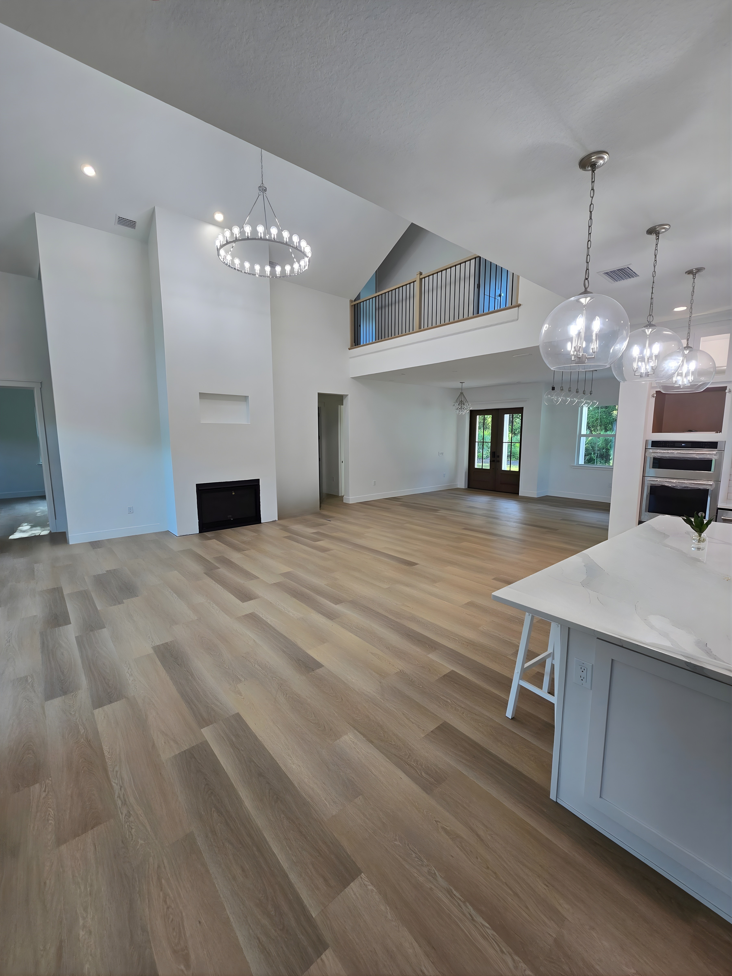 laminate flooring Palm Coast FL — completed laminate floor — Island Estates — wide shot