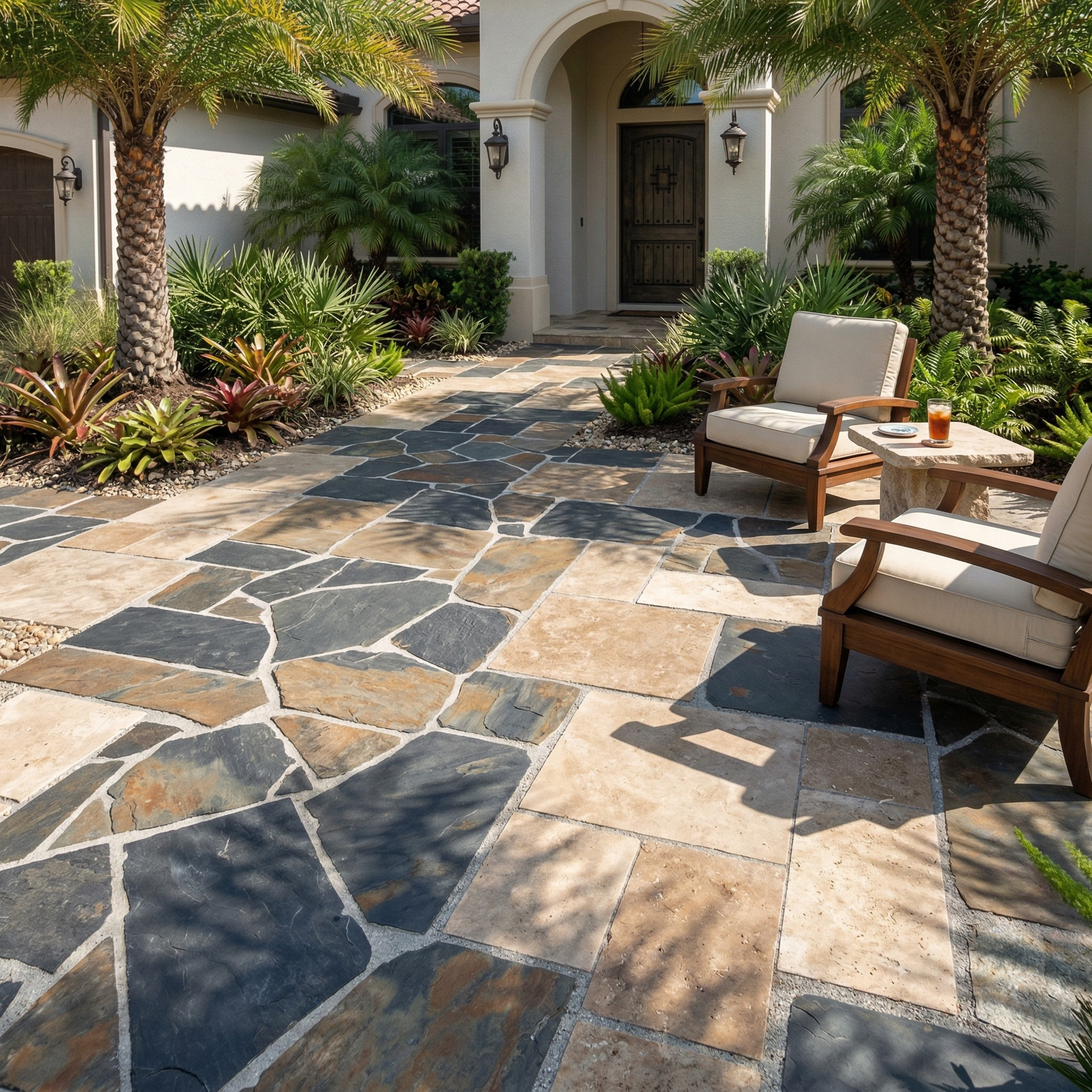 patio tile Palm Coast FL — completed patio tile — Cinnamon Beach — outdoor living