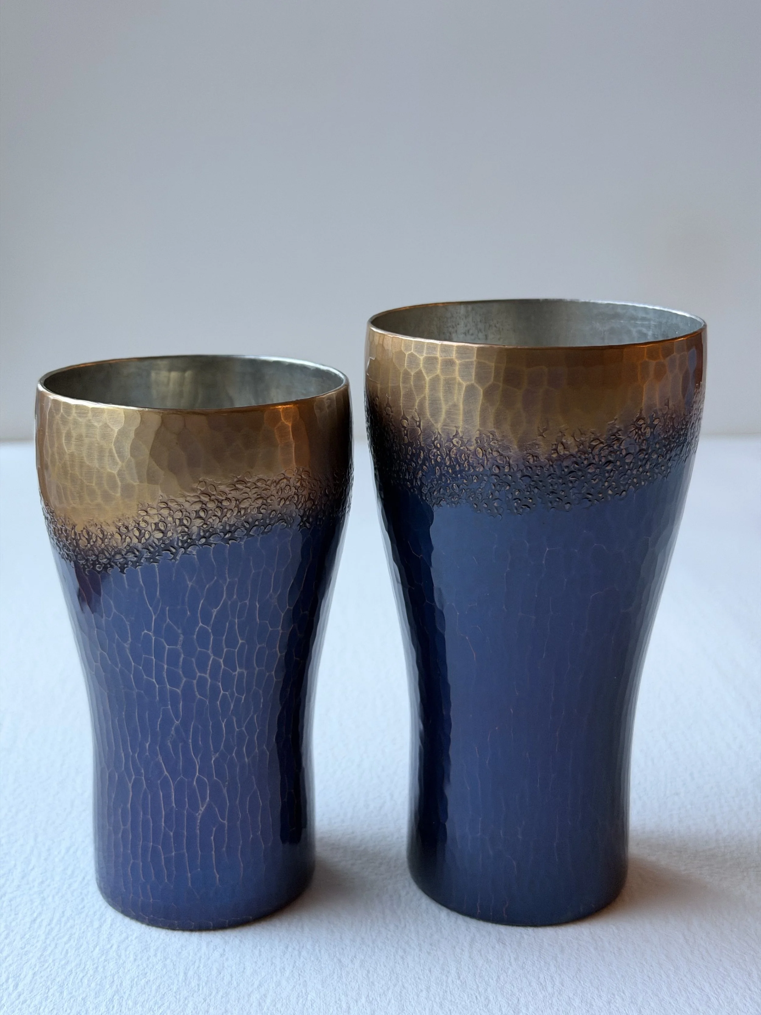 Tumbler (Copper, Indigo Blue Patina)