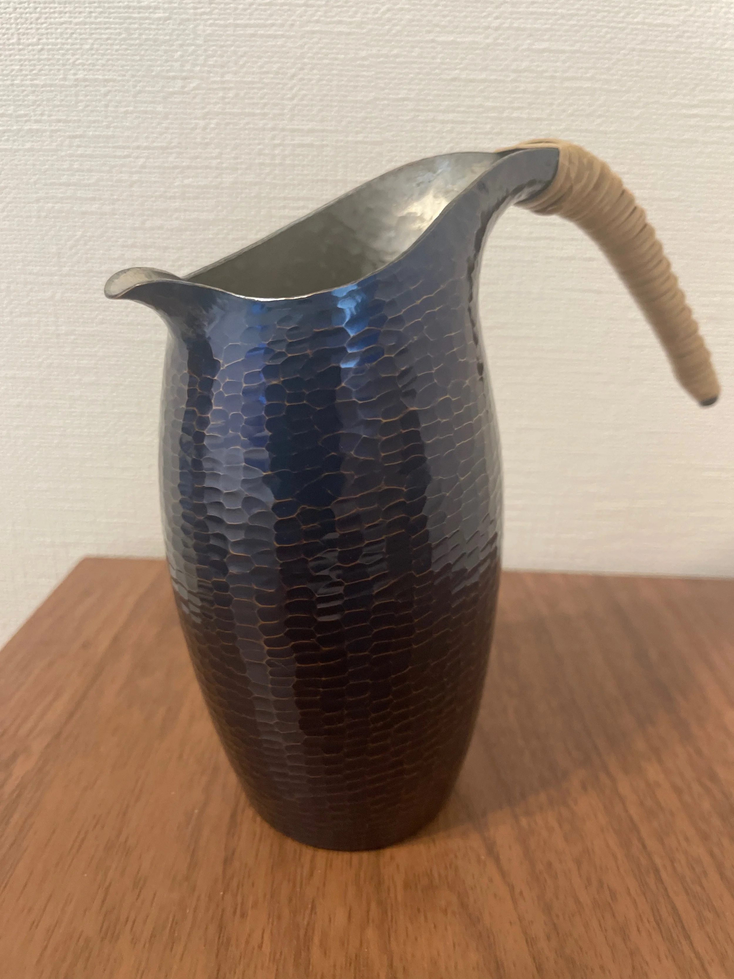 Sake Pitcher (Copper, Indigo Blue Patina)