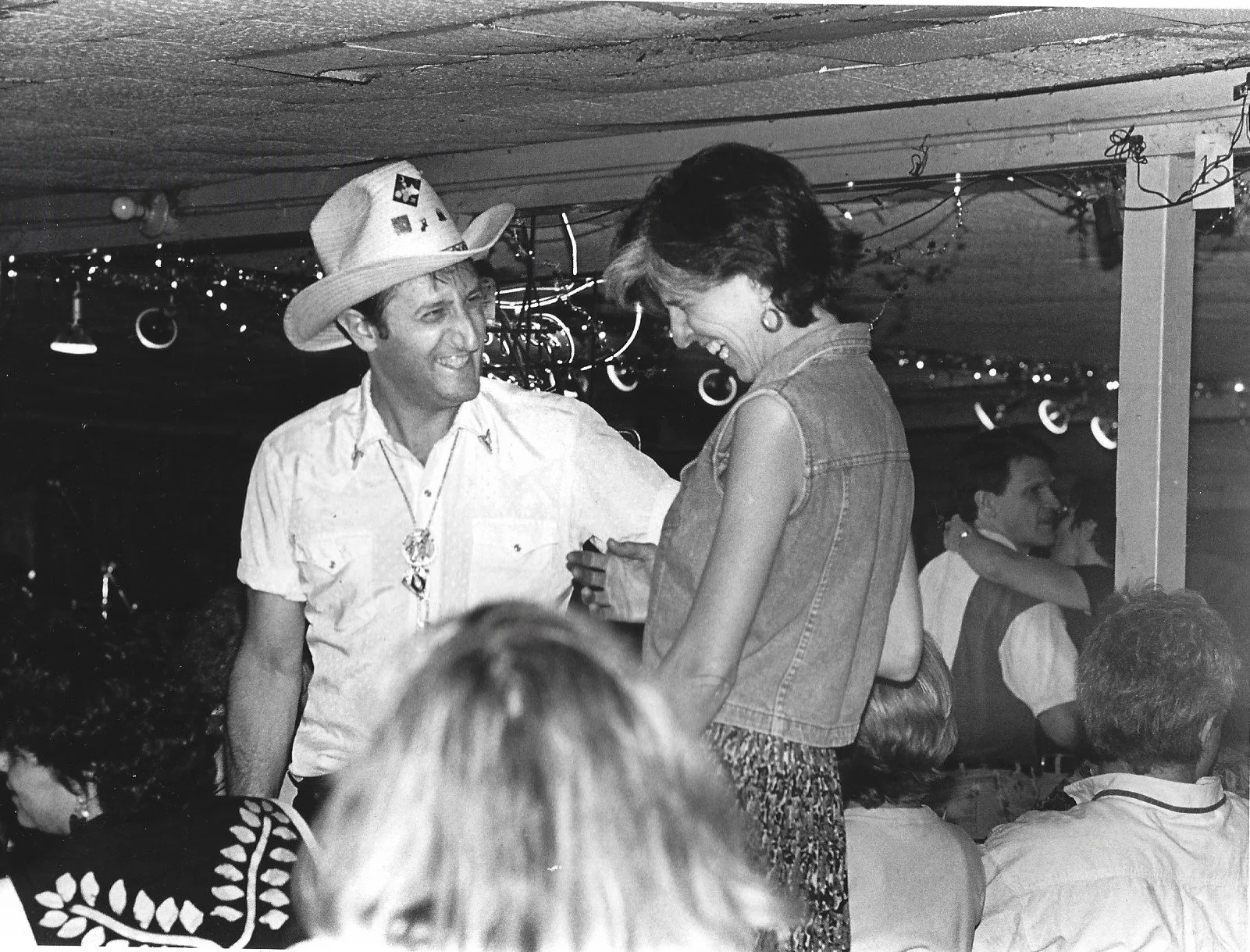 Ben Sandmel and Marcia Ball at the Broken Spoke, 1997, photo by Scott Newton.jpg