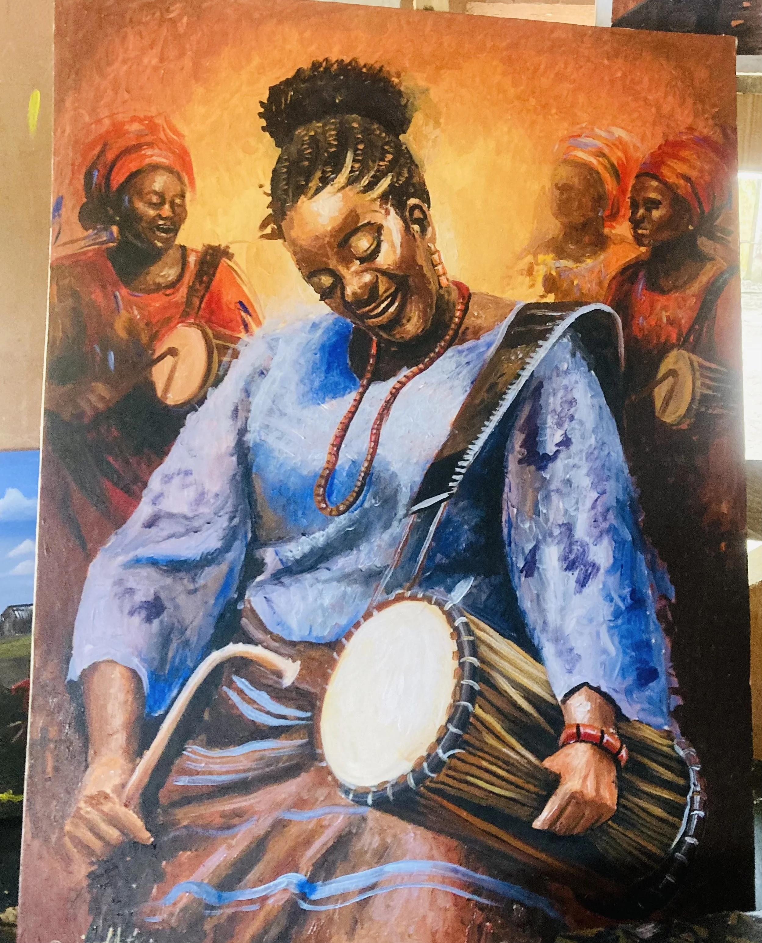 African Portrait " Iya ilu Female Drummer"