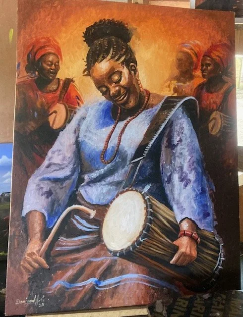 African Portrait " Iya ilu Female Drummer"