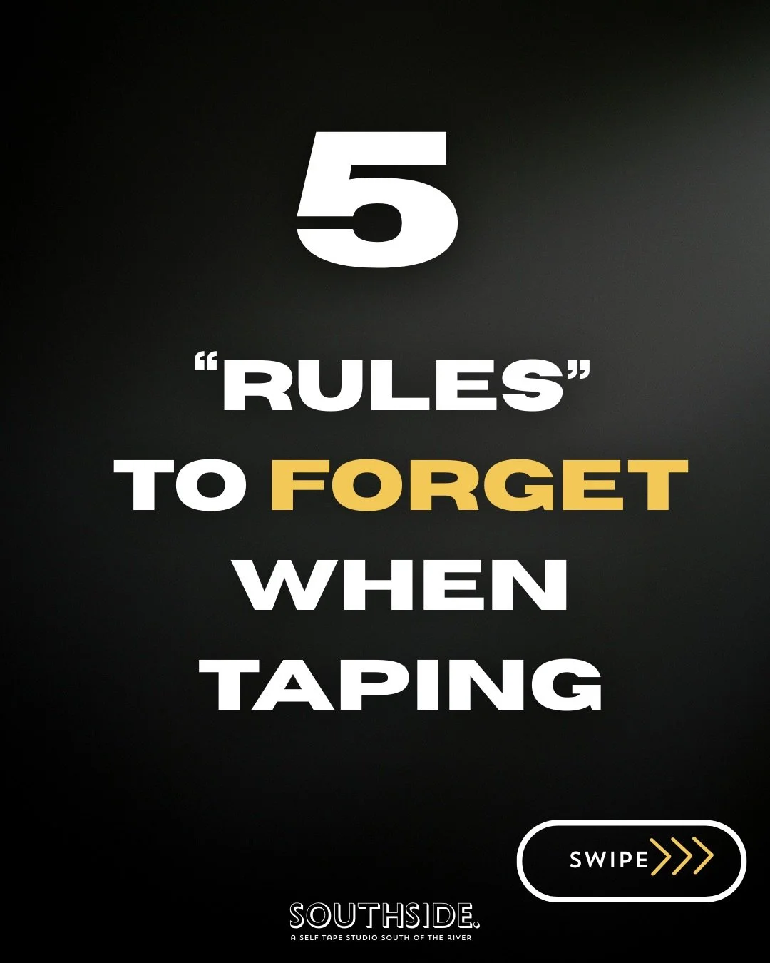 Here are 5 &lsquo;rules&rsquo; you can stop stressing about when you&rsquo;re self-taping 😅😅

1. &ldquo;Screen = being small.&rdquo;
No. Screen = being specific. It&rsquo;s much more useful to think about who you are reaching and how far away they 