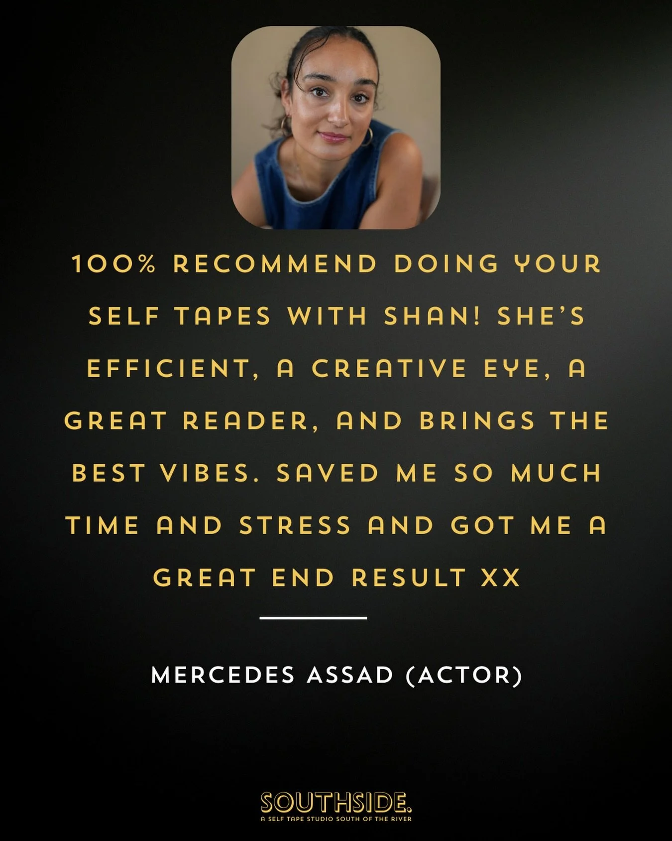 The best vibes with the best! 🔥

An absolute pleasure having Mercedes in the booth &mdash; bringing fire and flames to the work!

🎬 Southside Self Tapes | Lewisham
🔗 Book via link in bio | Coaching + Self Tape Club available for deeper craft