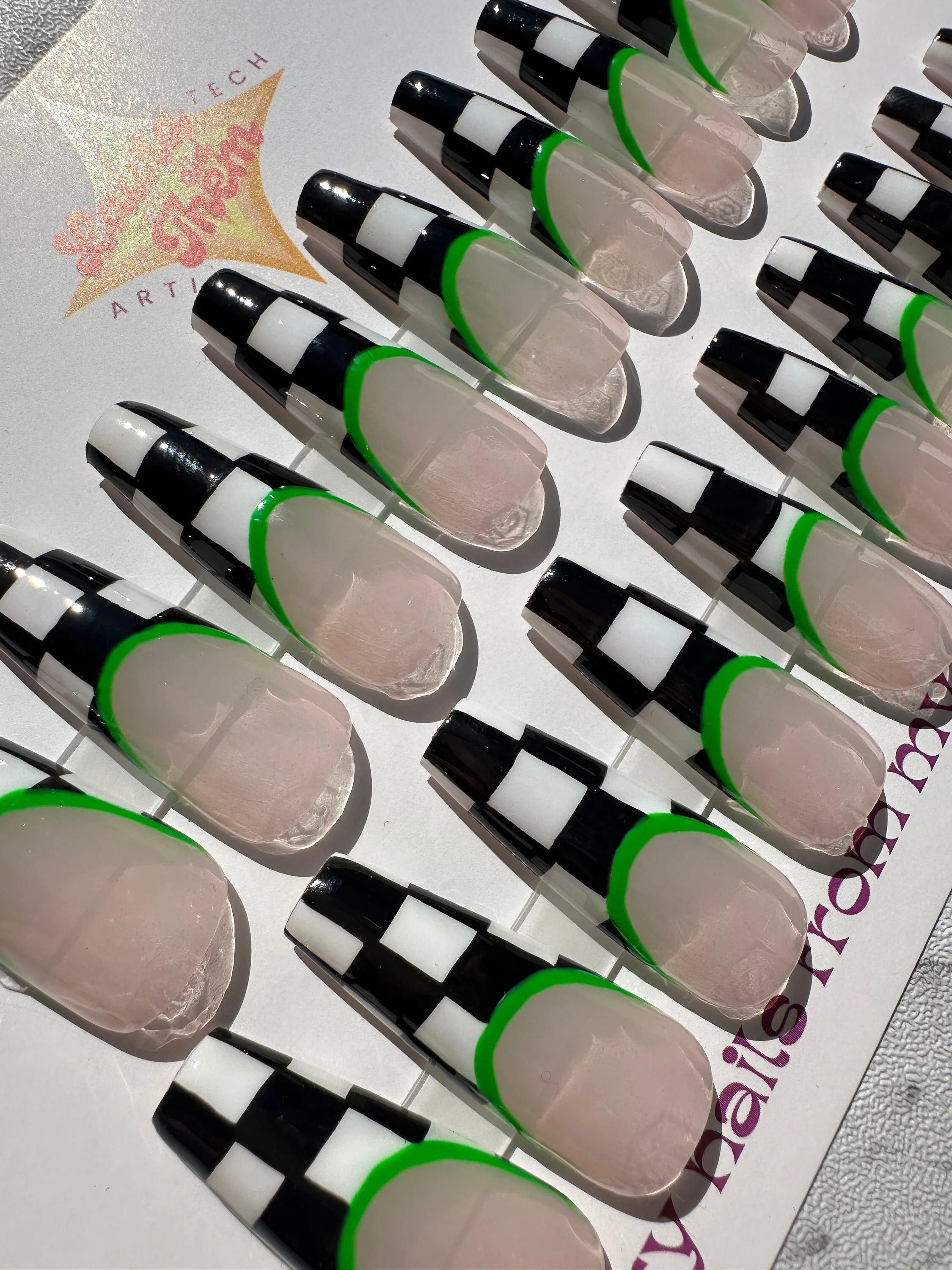 Checker Board French Tip