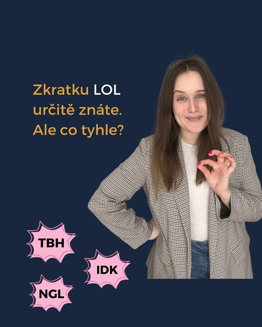 😮 Přišla vám zpráva a půlka už tak skromného textu jsou nějaké zkratky? 
🤩 V dnešním postu se na 5 takových podíváme, abyste věděli, na čem jste! 🇺🇸
•
•
•
&bull