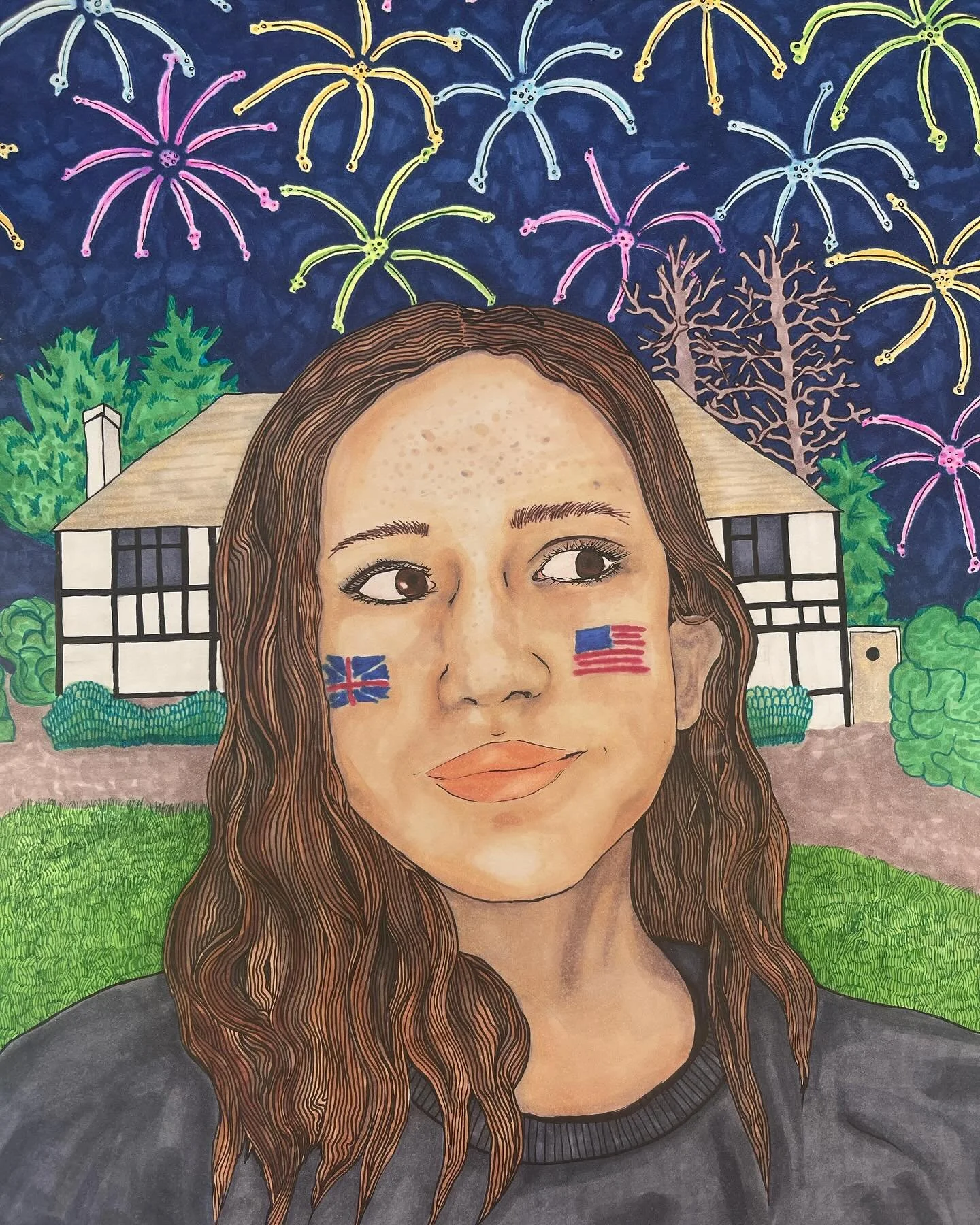 me at the age of 14, done with @copic_official markers