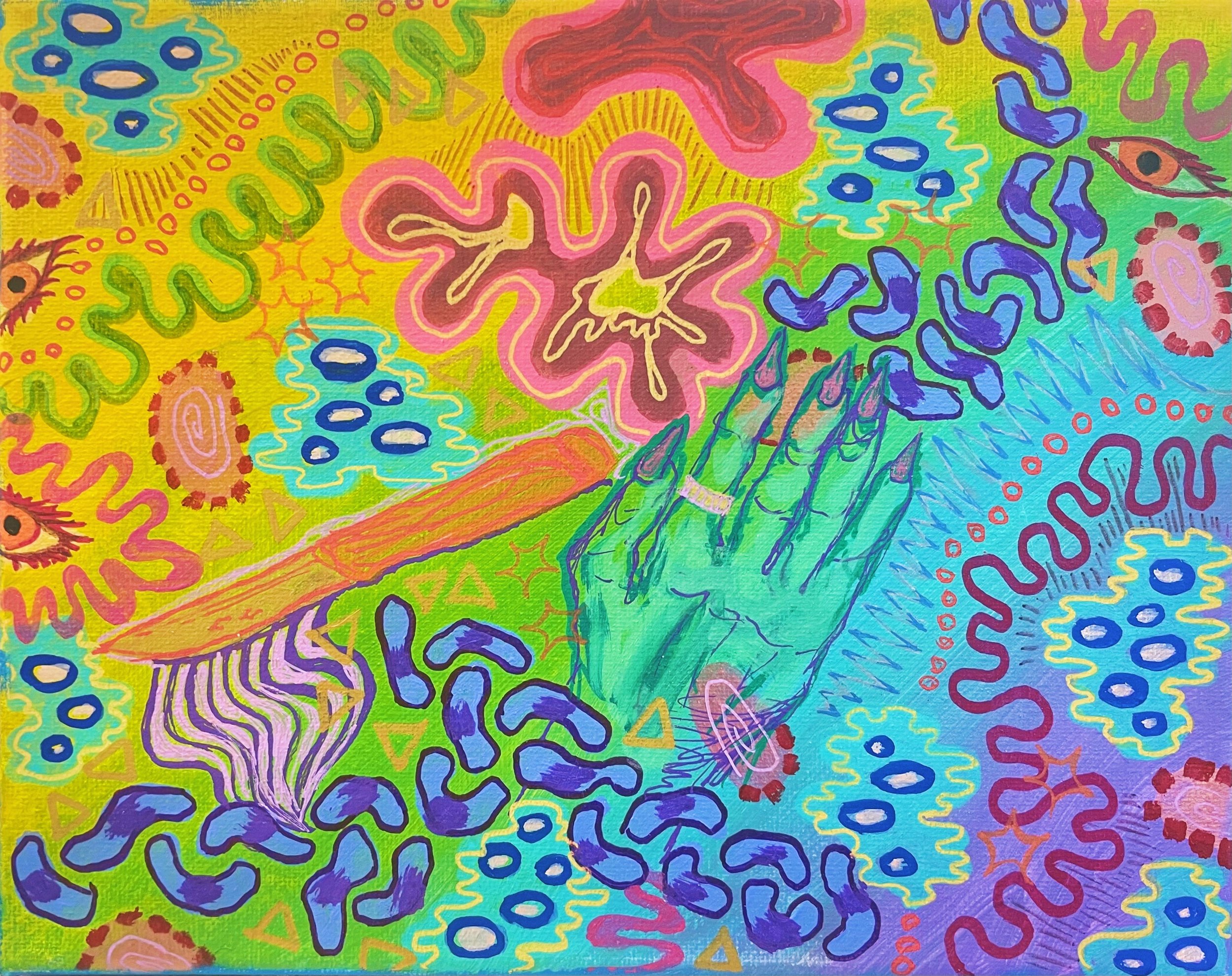 untitled (acrylic and paint pen, 2022)