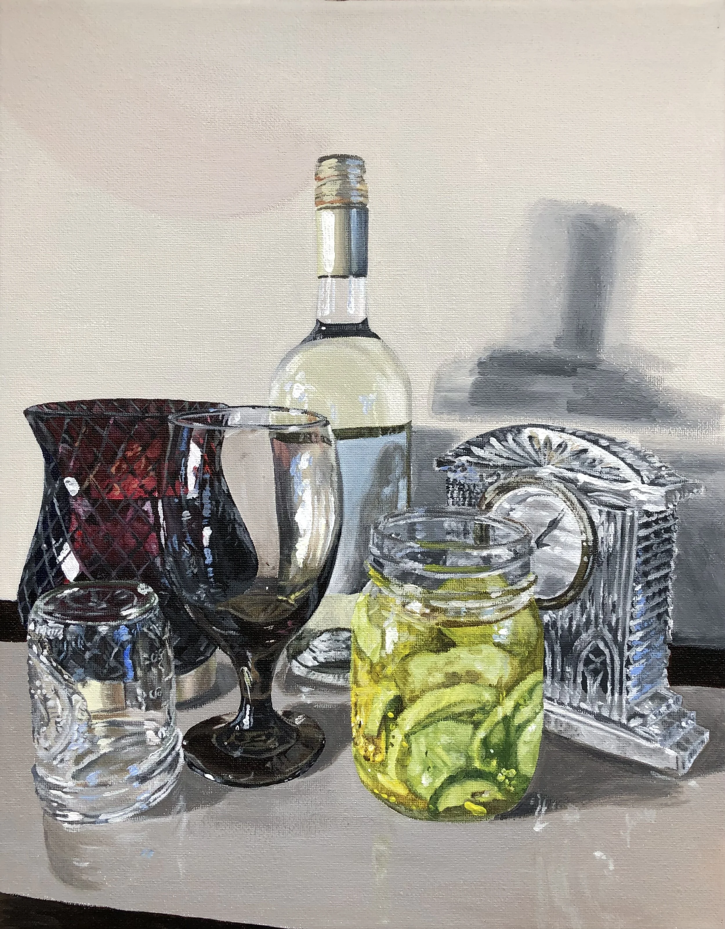 Untitled Still Life, December 2020, Acrylic on Canvas, 14x11 in.