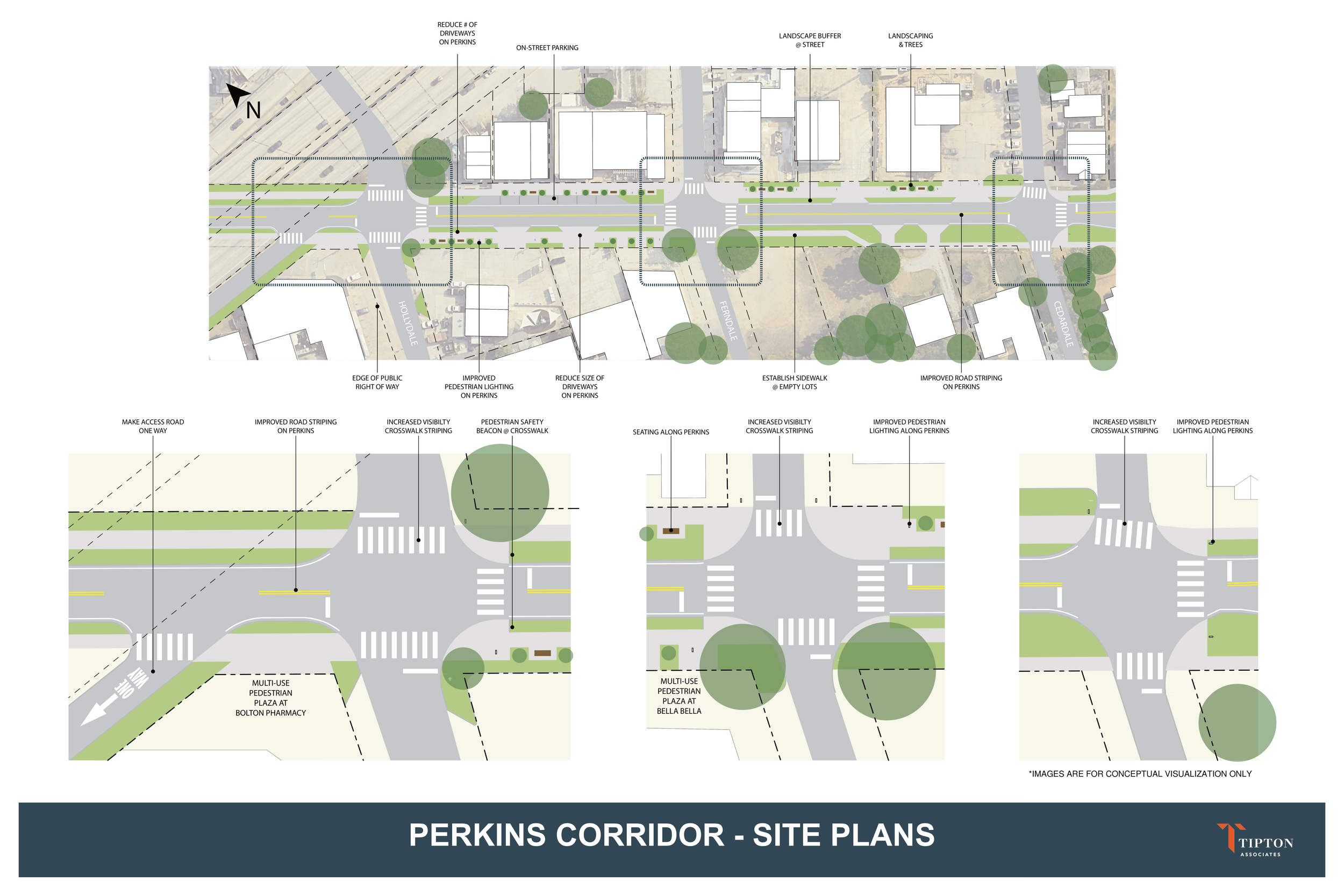 Map of the Perkins Road Corridor site plan