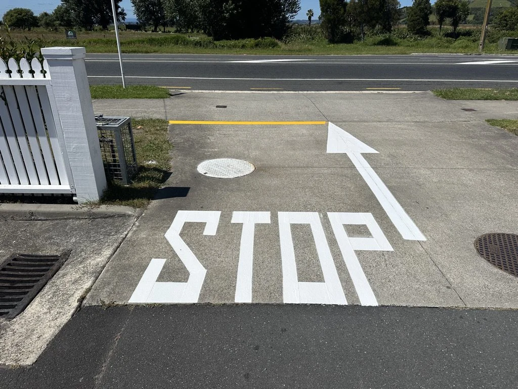 Stop Intersection Line Marking