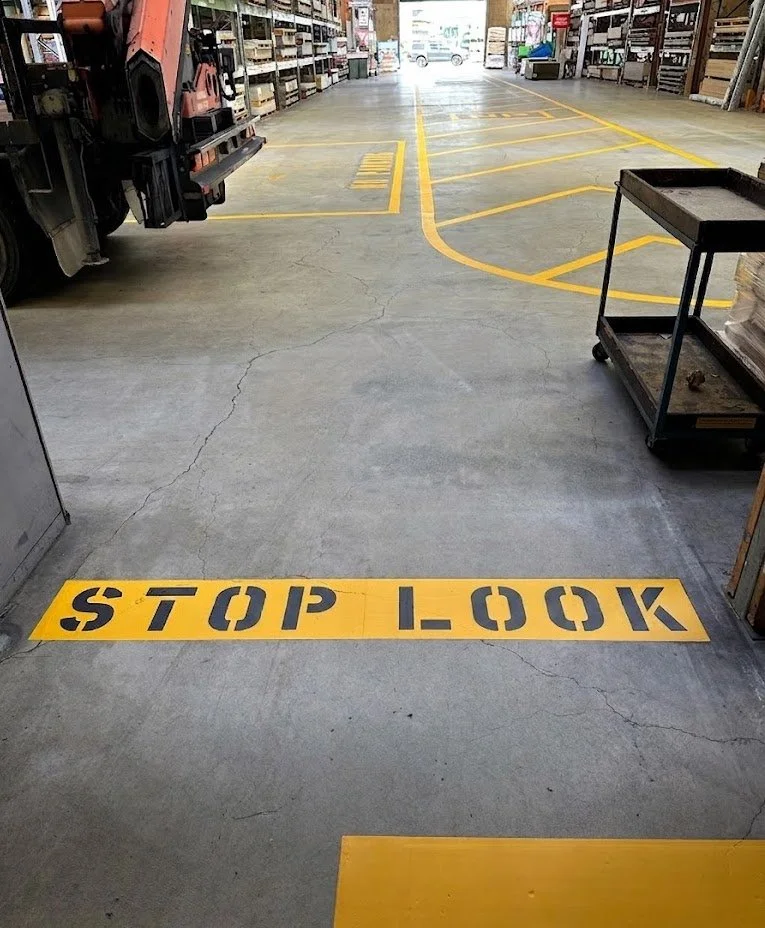Vehicle and Pedestrian - Health and Safety Line Marking