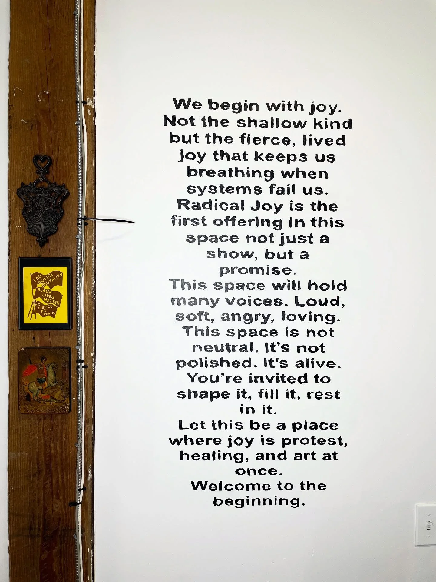 Thank You for &ldquo;Radical Joy&rdquo;
A huge, heartfelt thank you to all the incredible artists who participated in our opening exhibition and to everyone who came and filled the space with laughter, connection, and creativity. The room was overflo