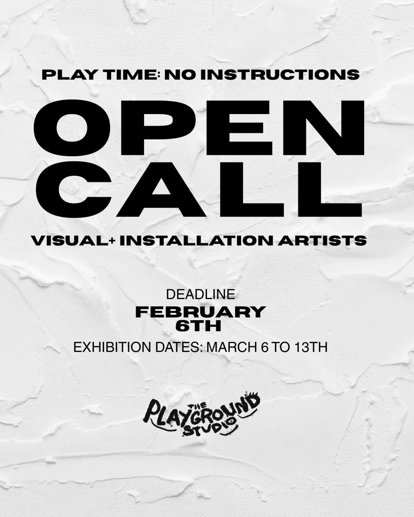 OPEN CALL FOR ARTISTS
The Playground present: Play time: No instructions
🛝✨
We are seeking artists, collectives, and cultural workers to participate in a collective exhibition exploring play as a radical, queer, leftist practice.
Playgrounds are not