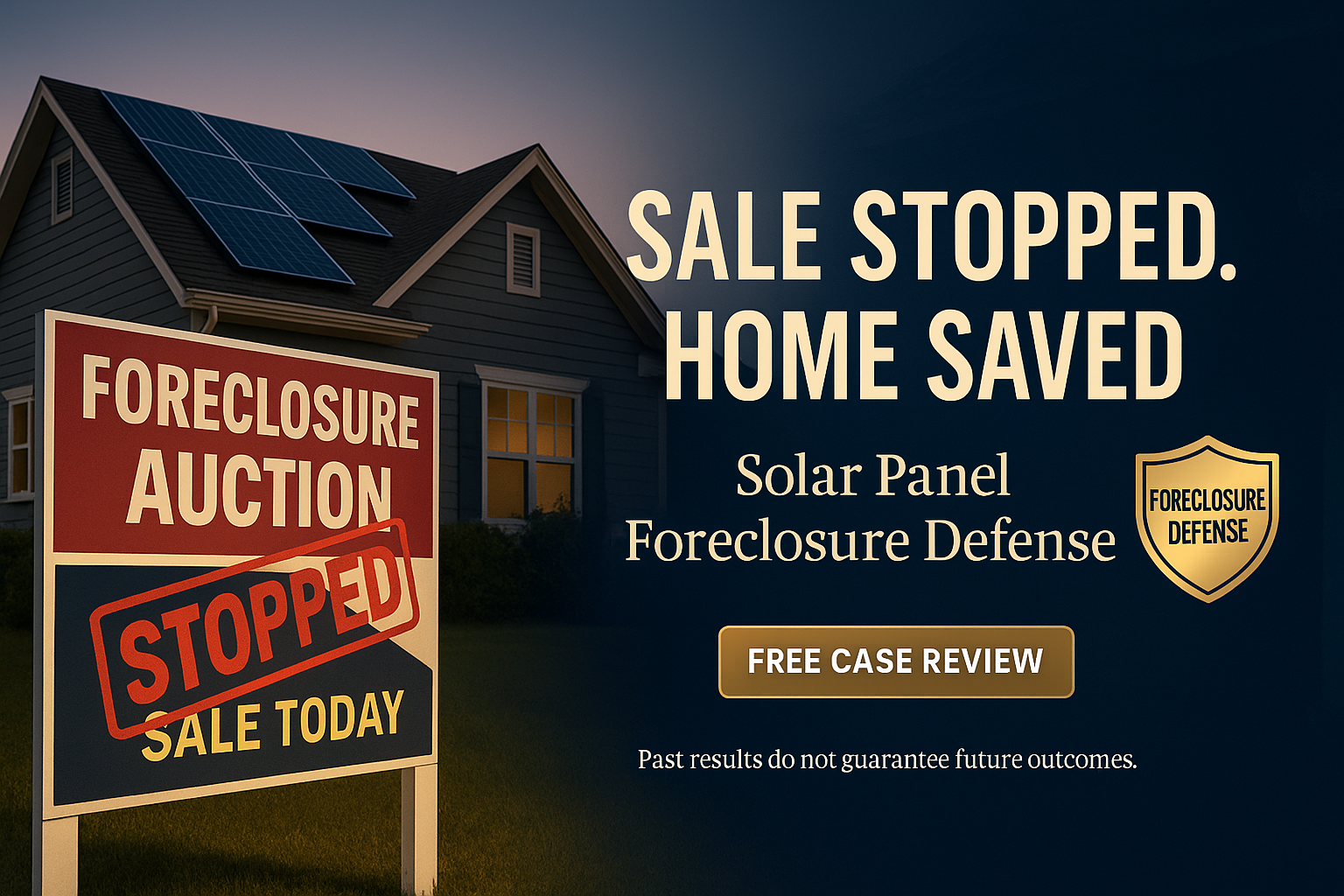 Solar Panel Foreclosure Prevented
