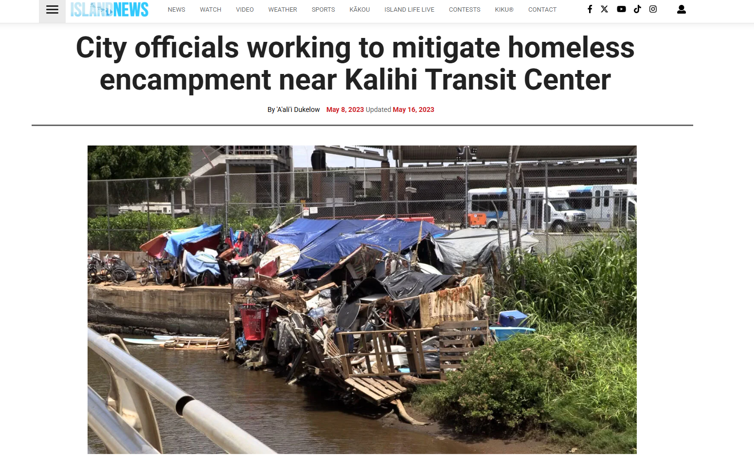 (2023) YBANEZ talks about Homeless near Kalihi Transit Center