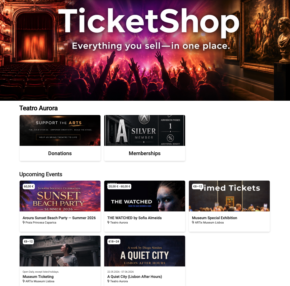 TicketShop Screenshot