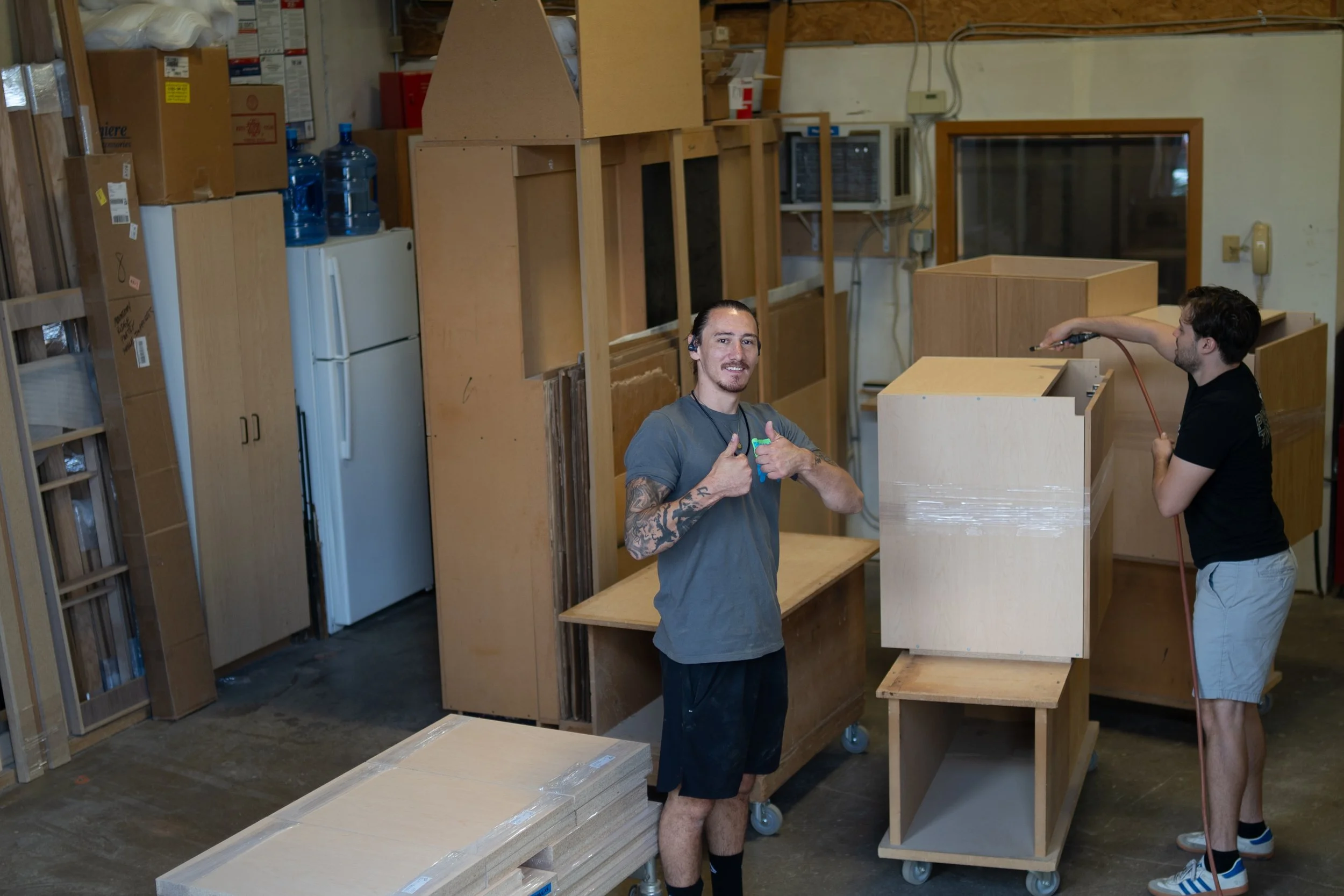 The Good Move movers assembling and preparing furniture for safe transport