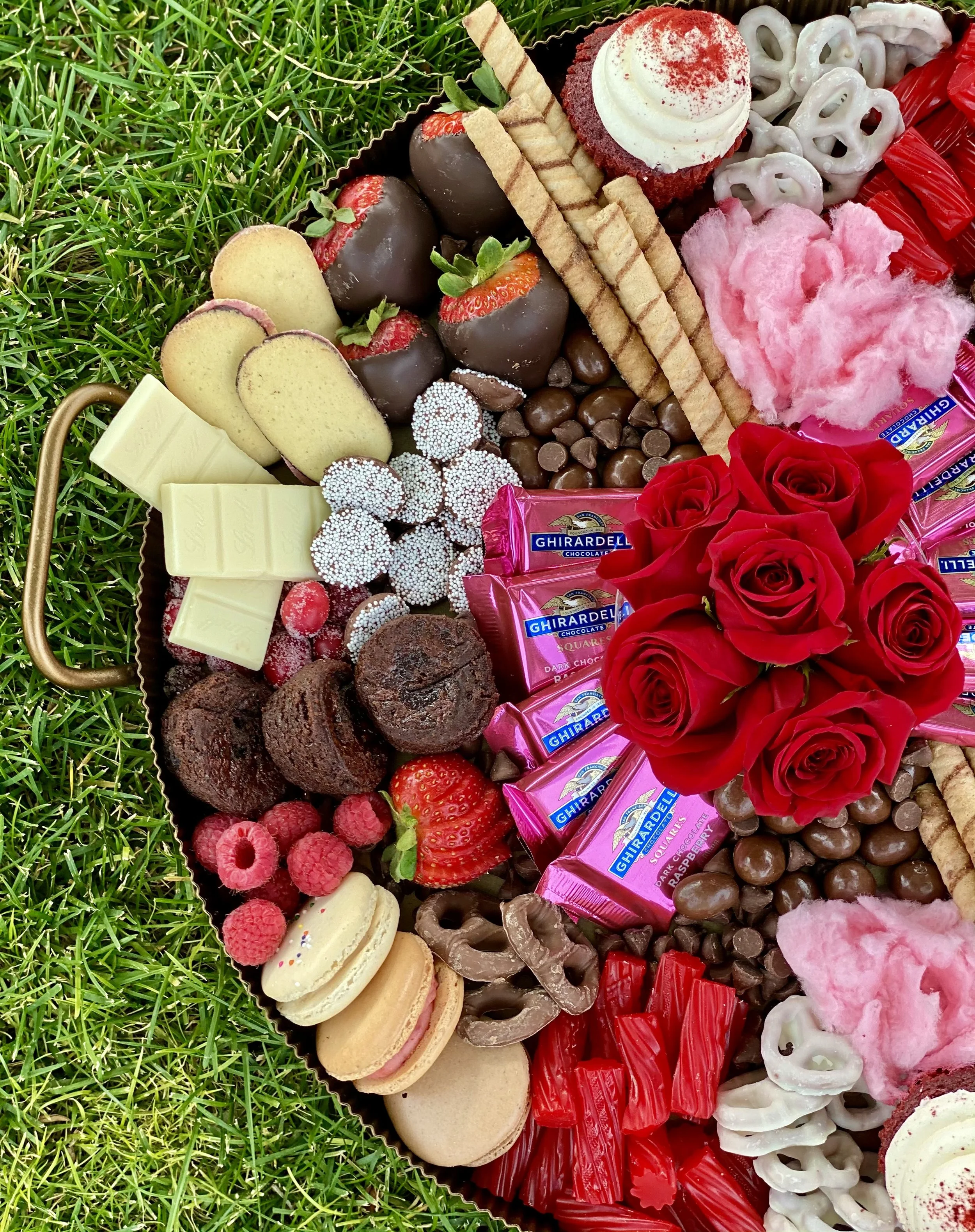 Valentine's Day dessert board. A sweet counterpart to the charcuterie.