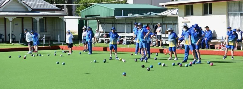 bowlers on a bowling green