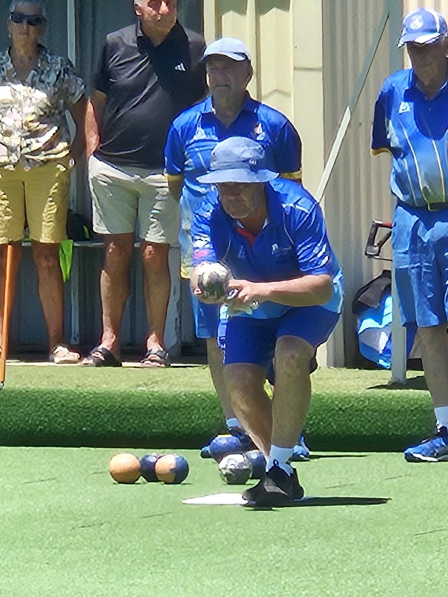 A man bowling