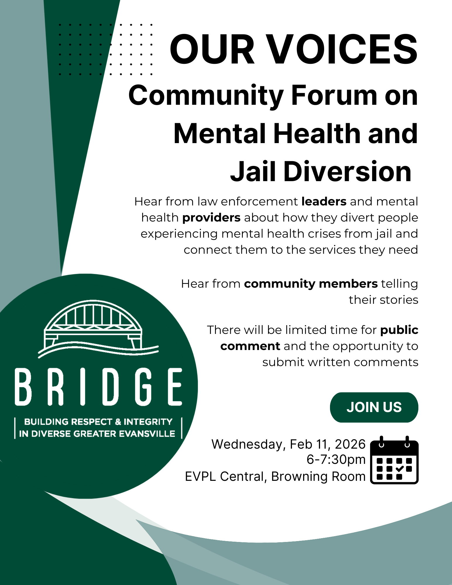 OUR VOICES: Community Forum on Mental Health and Jail Diversion