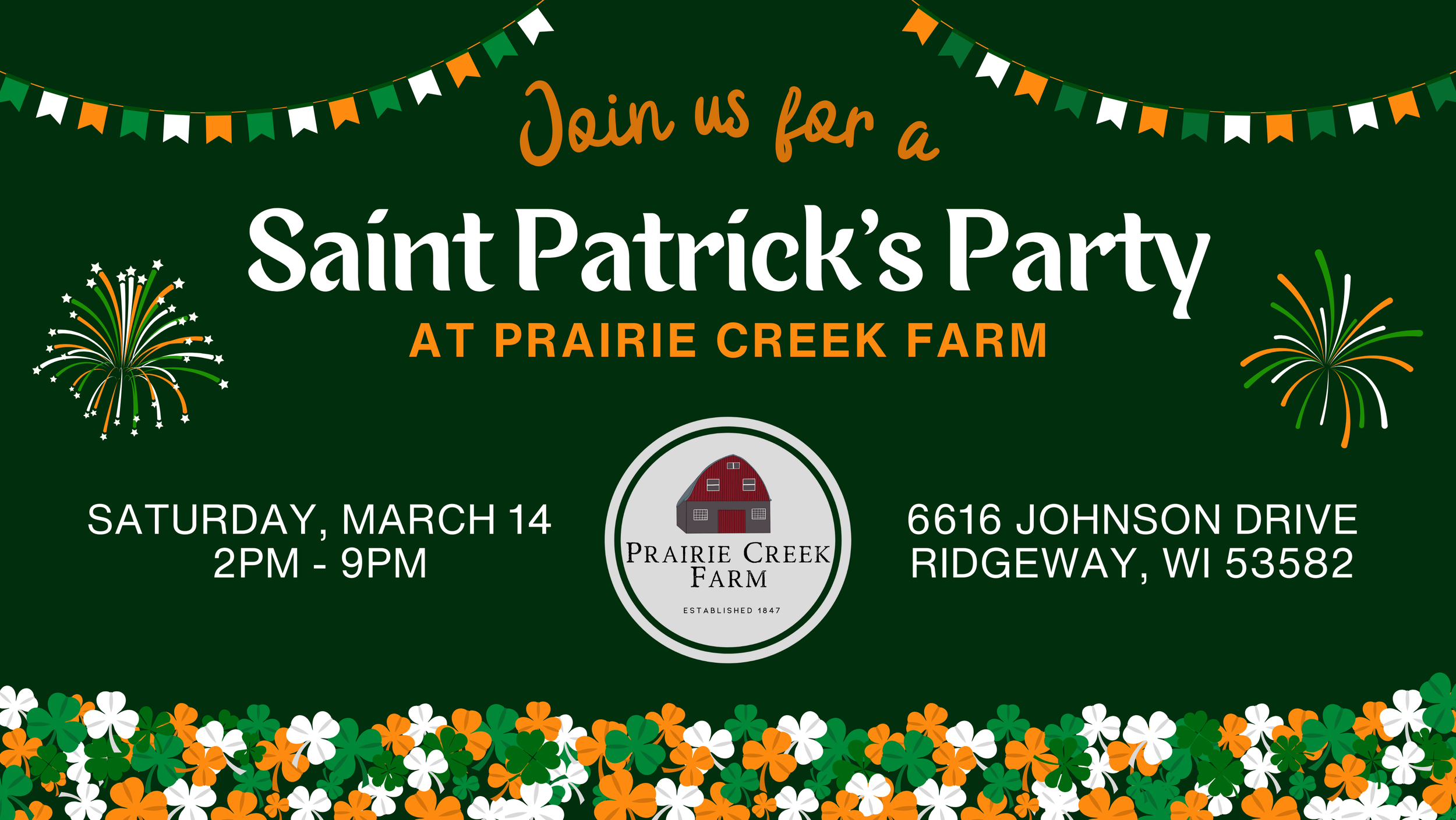 St. Patrick's Party at Prairie Creek Farm