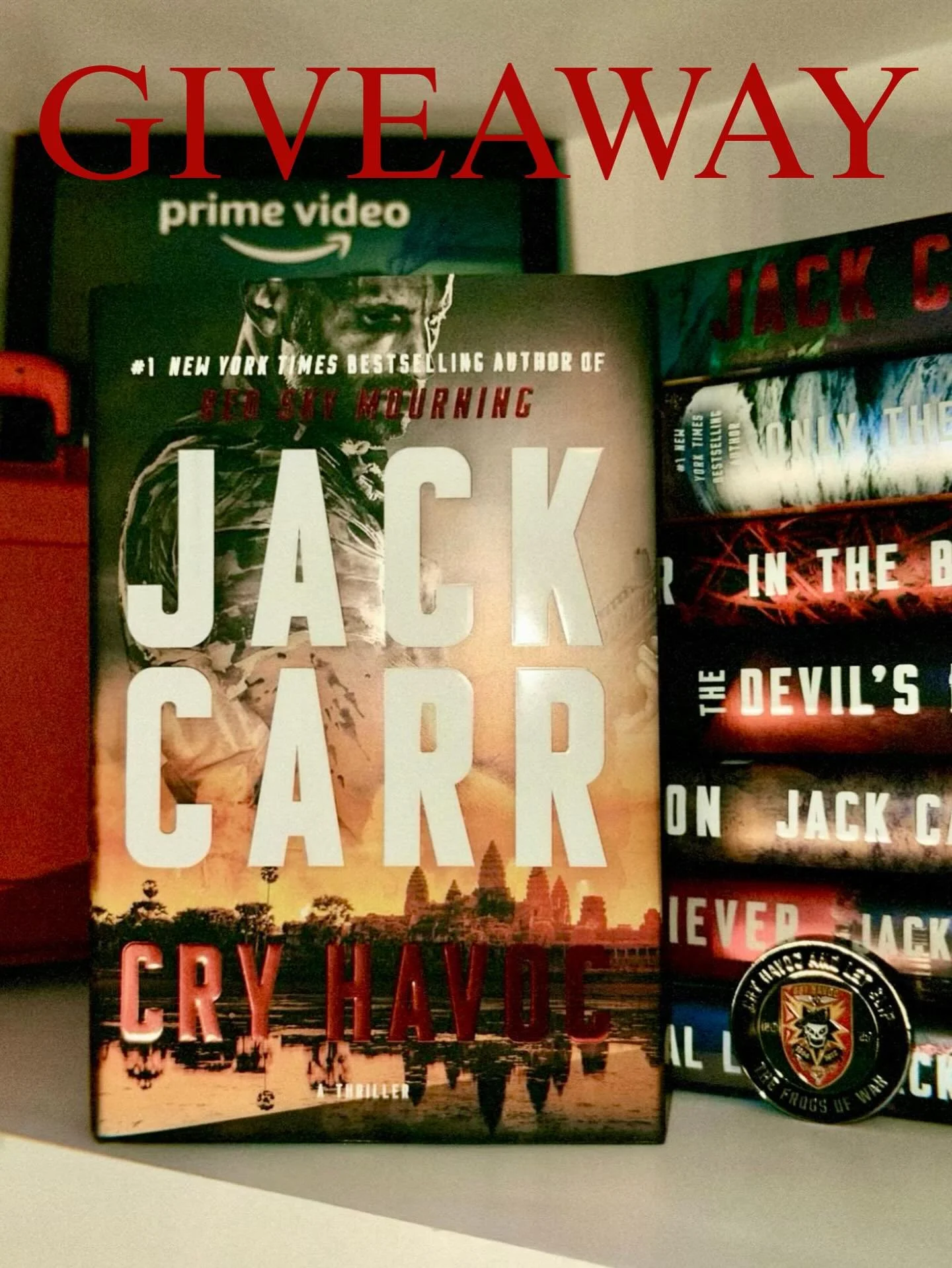 GIVEAWAY ALERT

Every year I give away at least one copy of the latest book by Jack Carr. Cry Havoc is a story that I&rsquo;m very excited to share with other readers. Cry Havoc isn&rsquo;t just a novel&mdash;it&rsquo;s a full-throttle experience fro