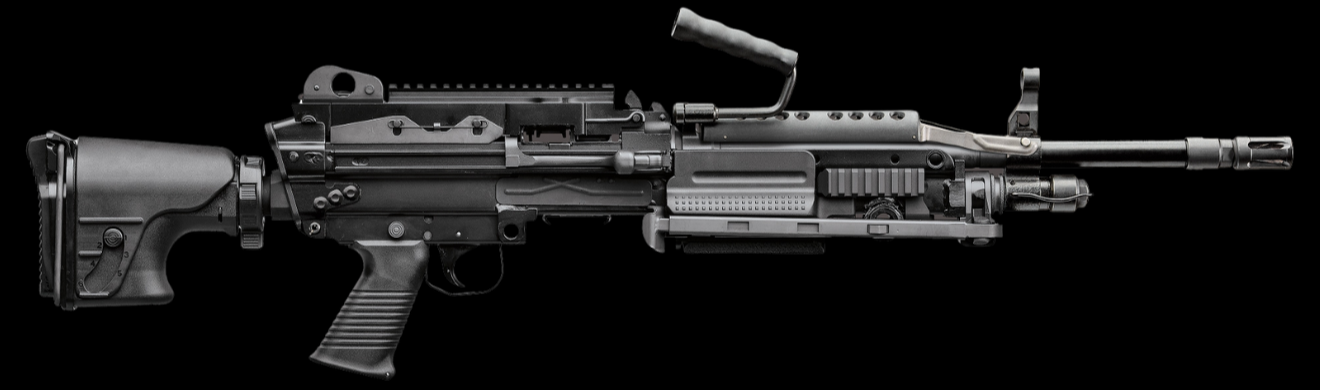 A machine gun used in The Terminal List: Dark Wolf Episode 1.
