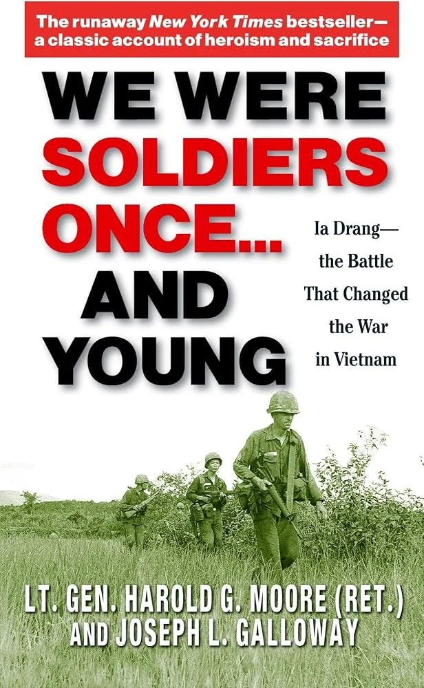 We Were Soldiers Once... and Young: We Were Soldiers Once and Young book cover featured in The Terminal List intro garage