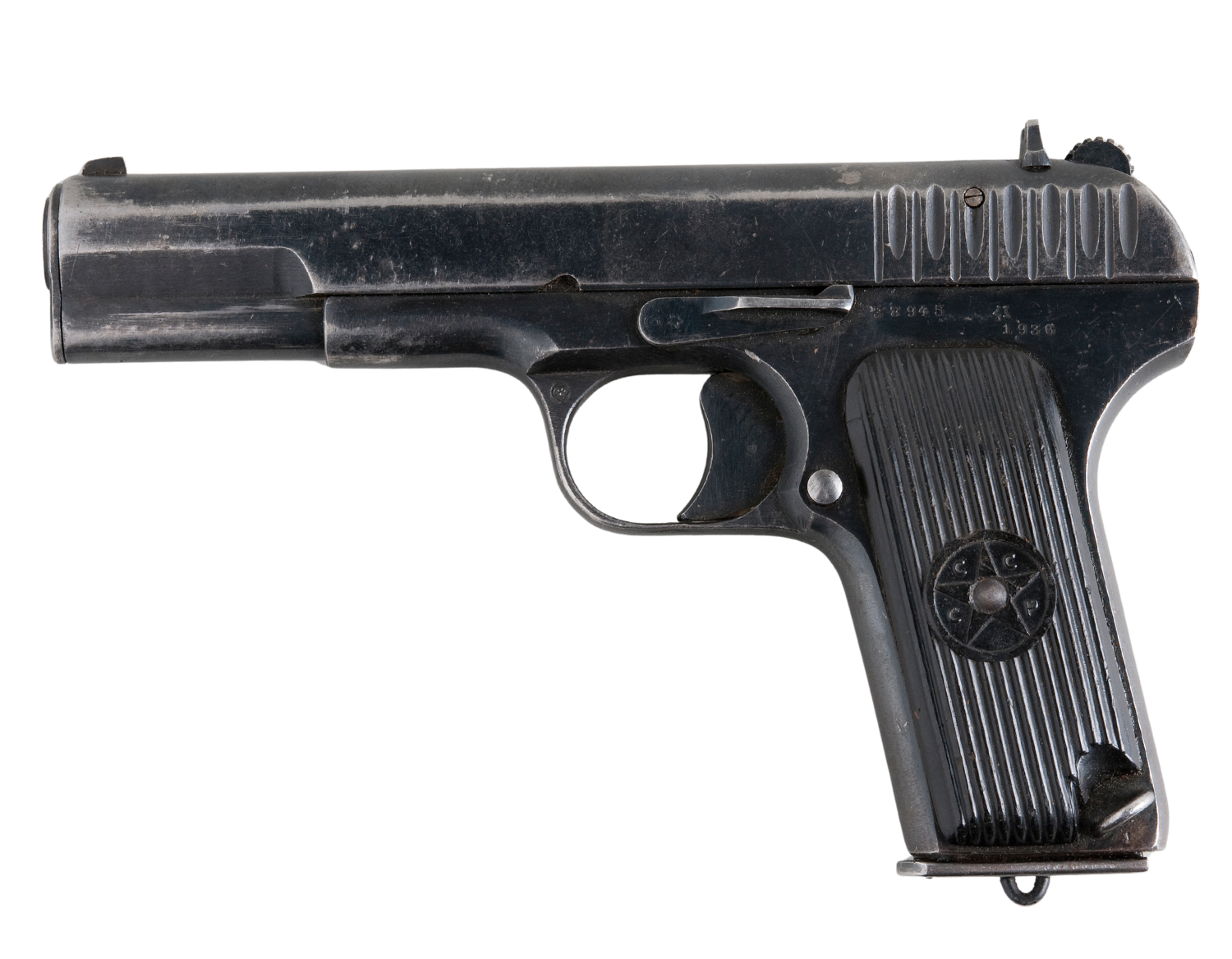 Vintage Tokarev TT-33 pistol featured in The Terminal List intro garage