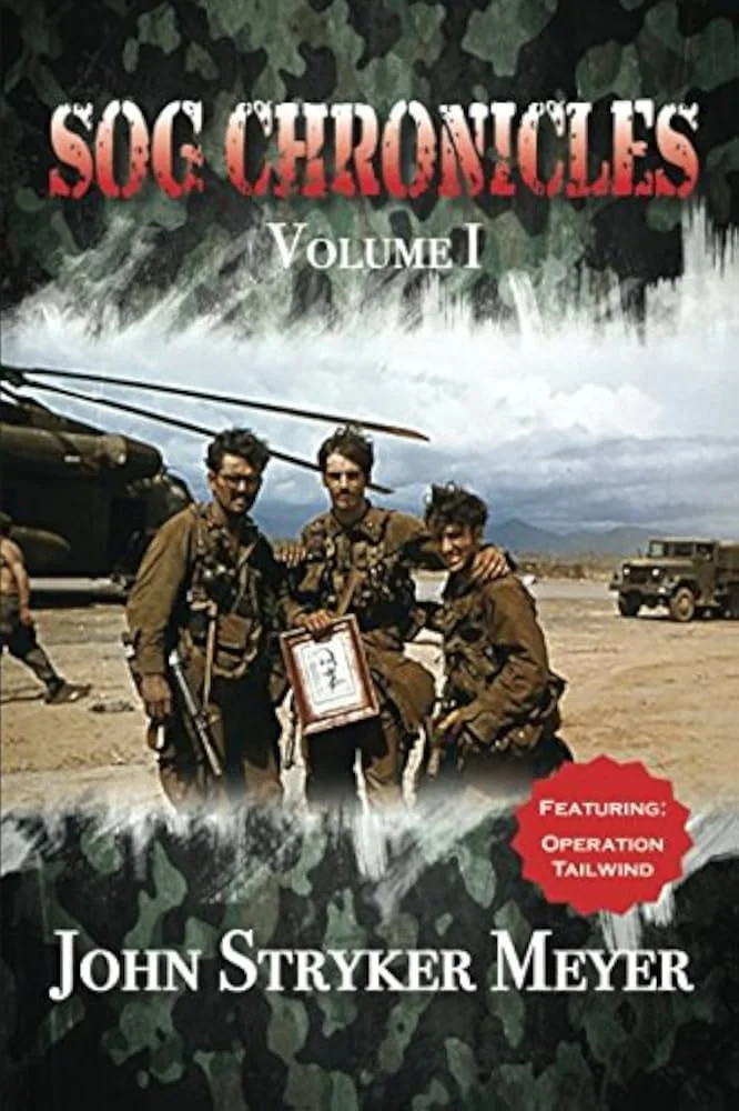 SOG Chronicles: SOG Chronicles by John Stryker Meyer book cover featured in The Terminal List intro garage