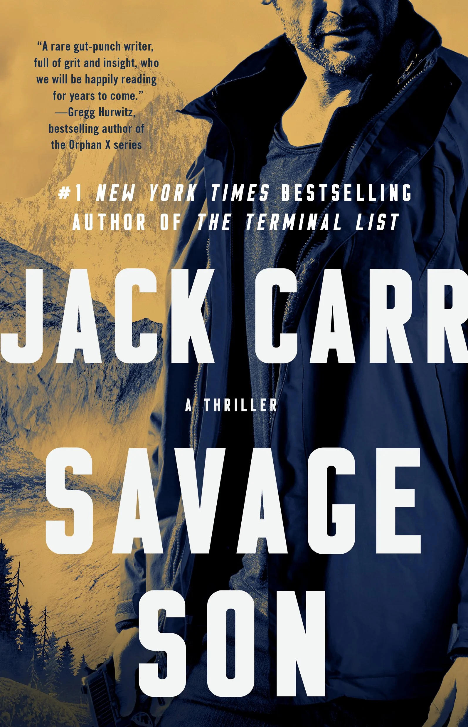 Savage Son: Savage Son novel cover by Jack Carr featured in The Terminal List intro garage