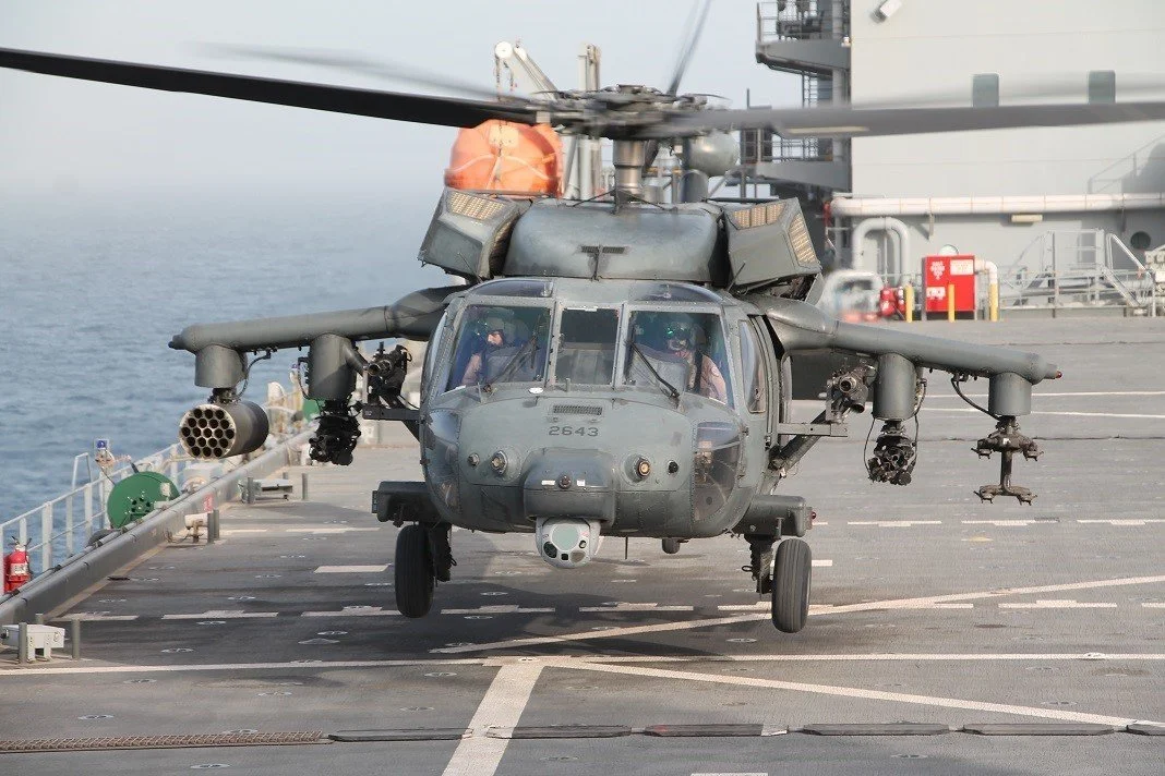 DAP configured UH-60 Black Hawk military helicopter featured in The Terminal List season 2 teaser trailer
