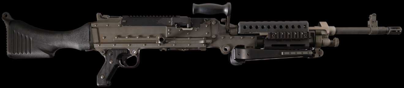 A machine gun used in The Terminal List: Dark Wolf Episode 1.