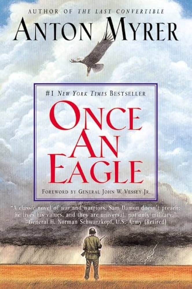 Once an Eagle: Once an Eagle by Anton Myrer book cover featured in The Terminal List intro garage
