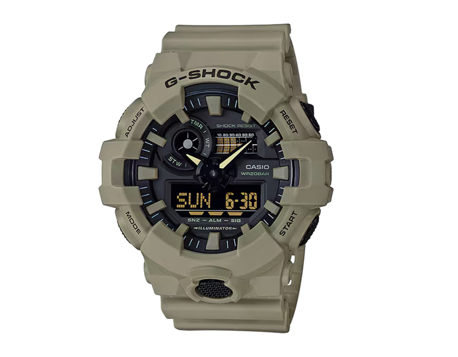 Casio G-Shock GA-700 digital tactical watch featured in The Terminal List intro garage