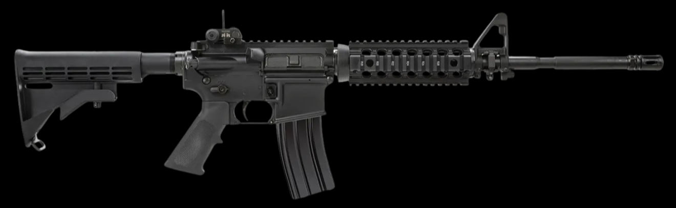 Daran uses the Colt M4A1 rifle in The Terminal List: Dark Wolf Episode 1.