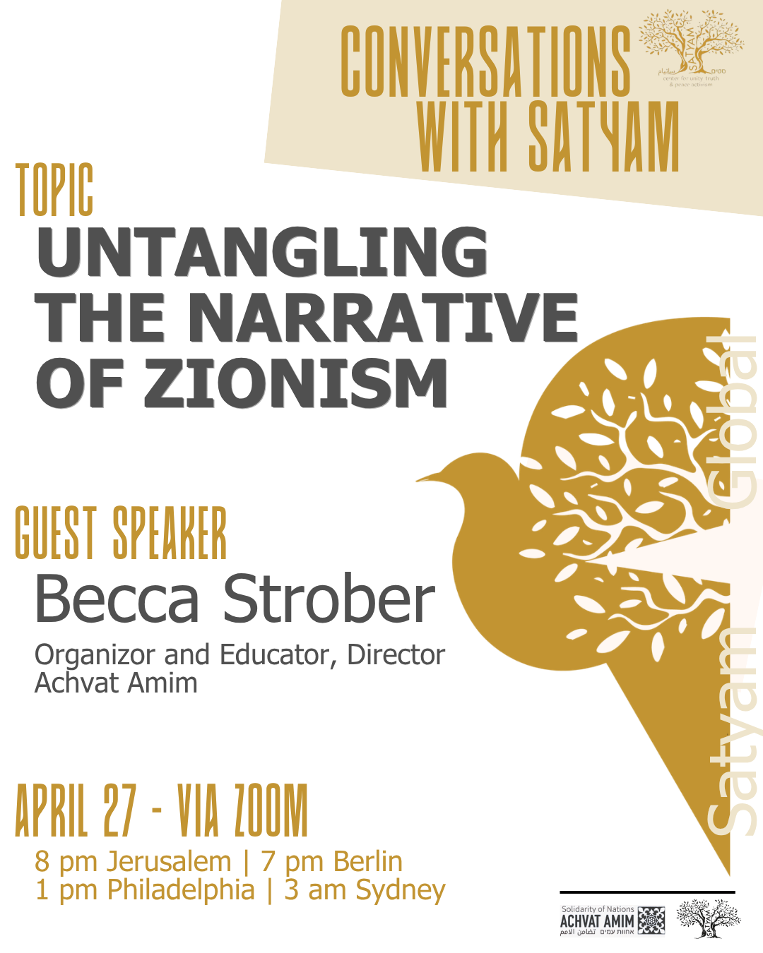  Conversations with Satyam: Untangling the Narrative of Zionism