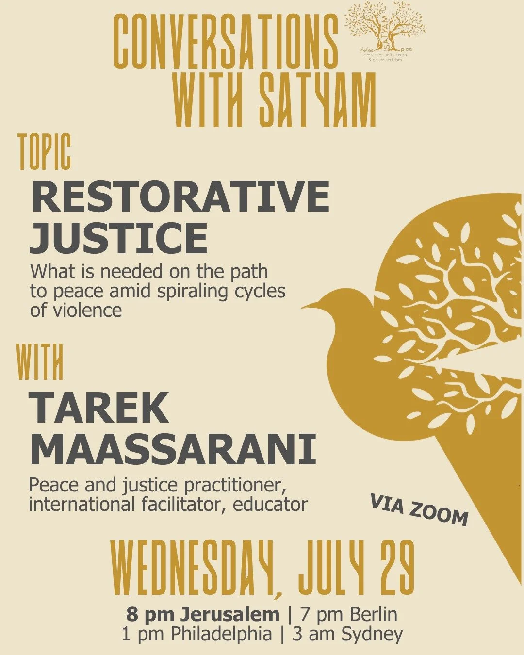  Conversations with Satyam: Restorative Justice (Online)