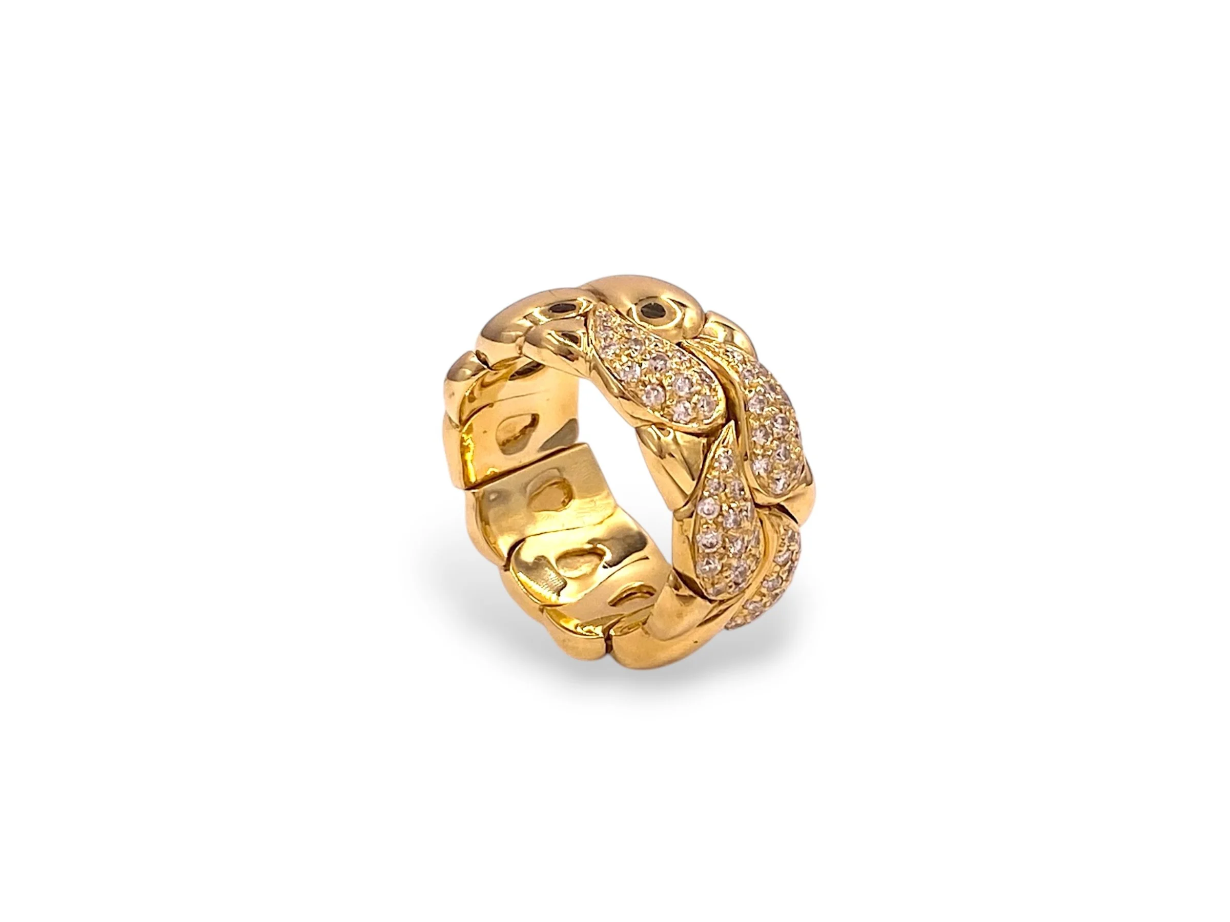 Chopard Casmir Diamond Flexible Ring in 18k Yellow Gold