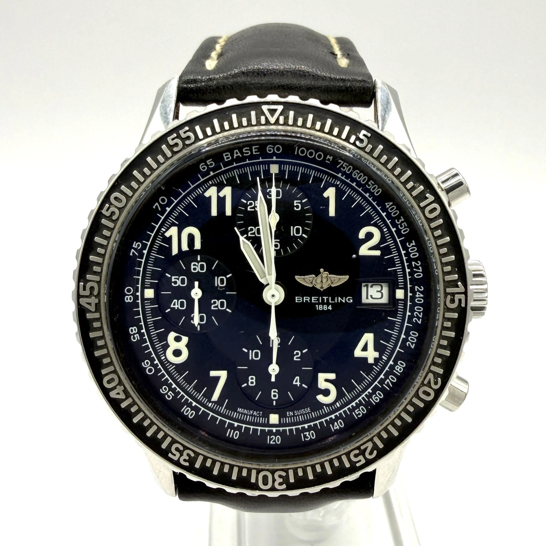 Breitling Navitimer Aviastar Chronograph A13024 Black 41mm Auto Men's Watch