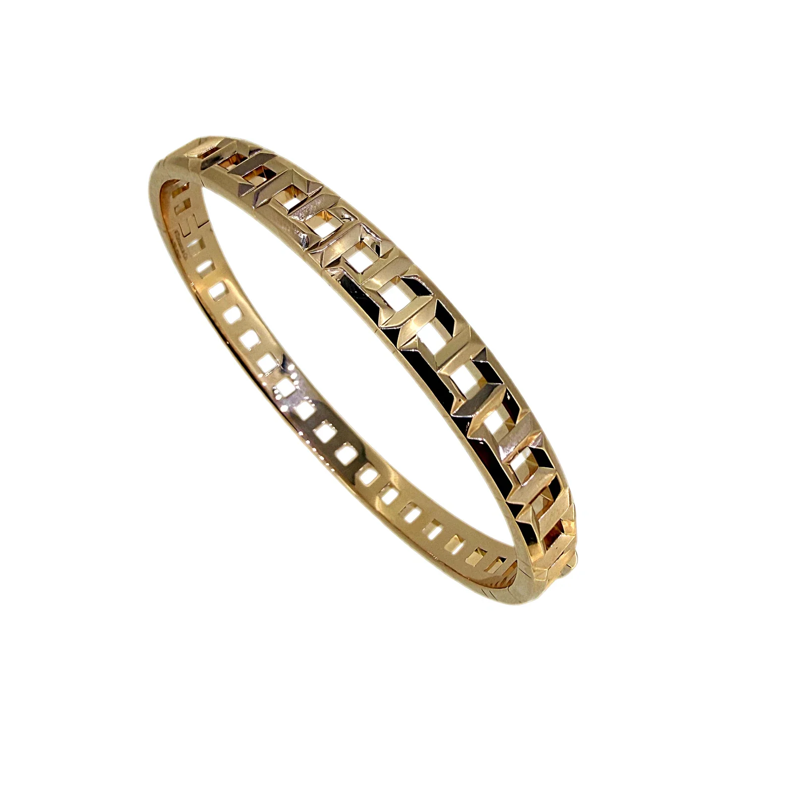 Tiffany & Co T True Narrow Bracelet Hunted Bangle 18K Rose Gold Solid Excellent