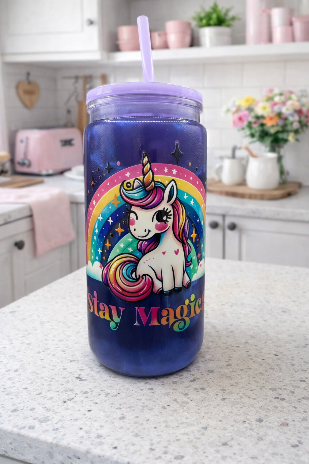 16 oz Stay Magical Snowglobe Tumbler