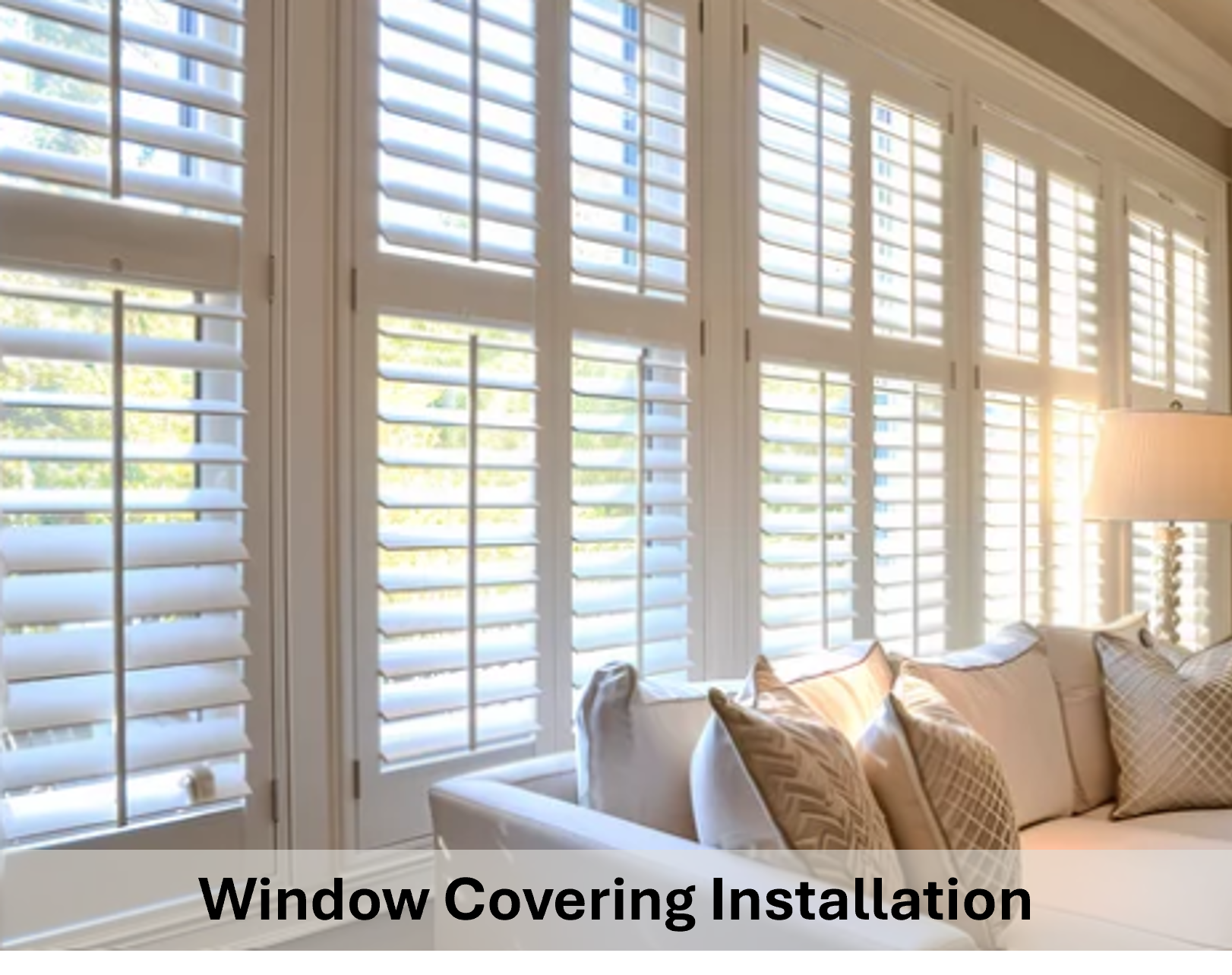 Enhance privacy, control natural light, and elevate your décor with professionally installed window coverings — including blinds, shades, and curtains — tailored to suit your style and space.