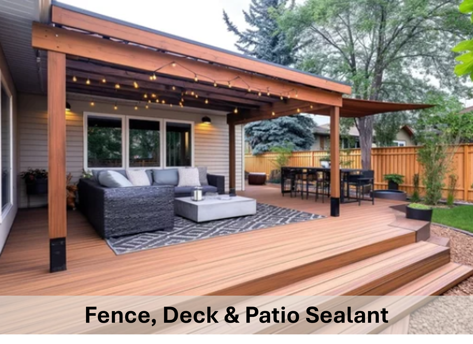 Protect and extend the life of your patio, deck, and fencing with professional sealant application that guards against weather, wear, and fading.