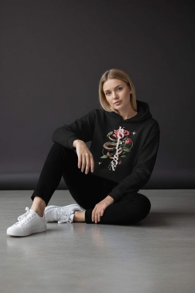Snake and Roses Hoodie