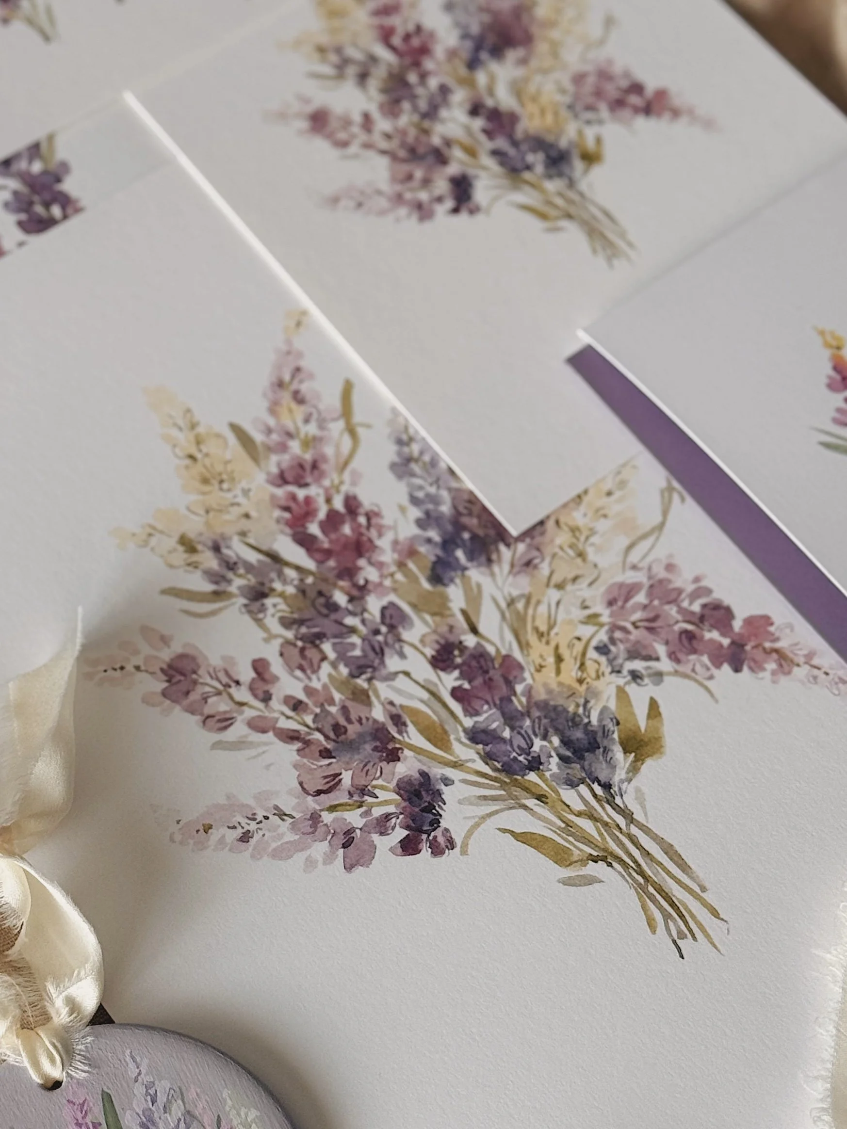 Watercolour Lupin bouquet art print