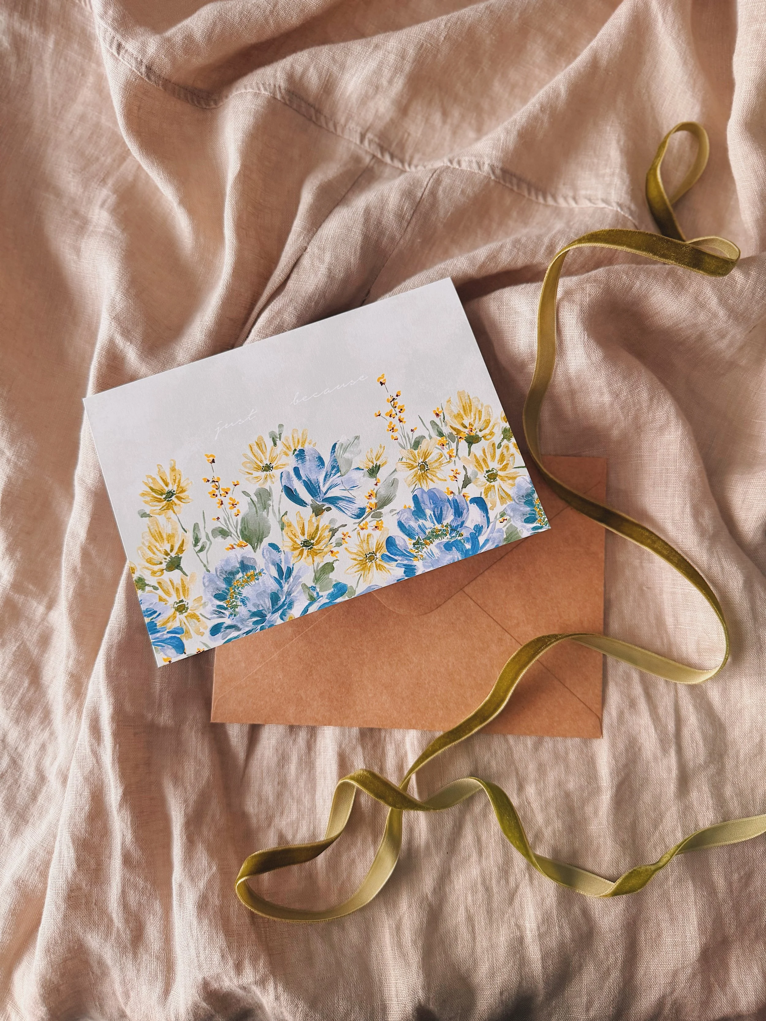 Vibrant Wildflowers Just Because Card
